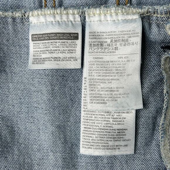 Levi’s Denim Trucker Jean Jacket Light Wash Button Up Cotton Classic Sz Large - Picture 11 of 12